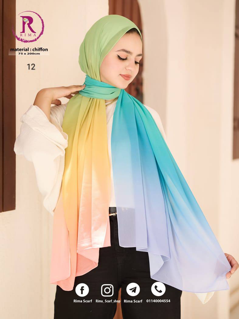Chiffon Degrade Scarf
