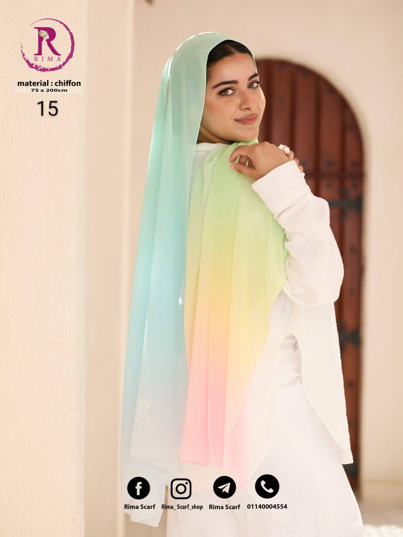 Chiffon Degrade Scarf