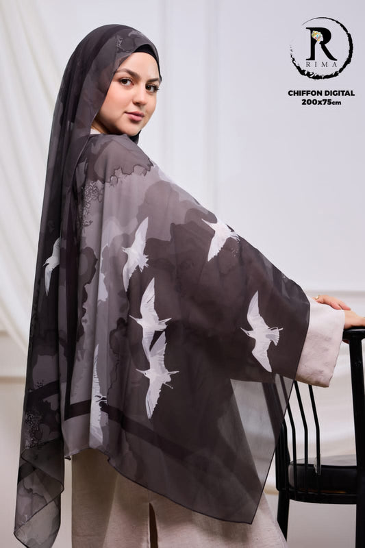 Digital Chiffon Scarf 2 Meters
