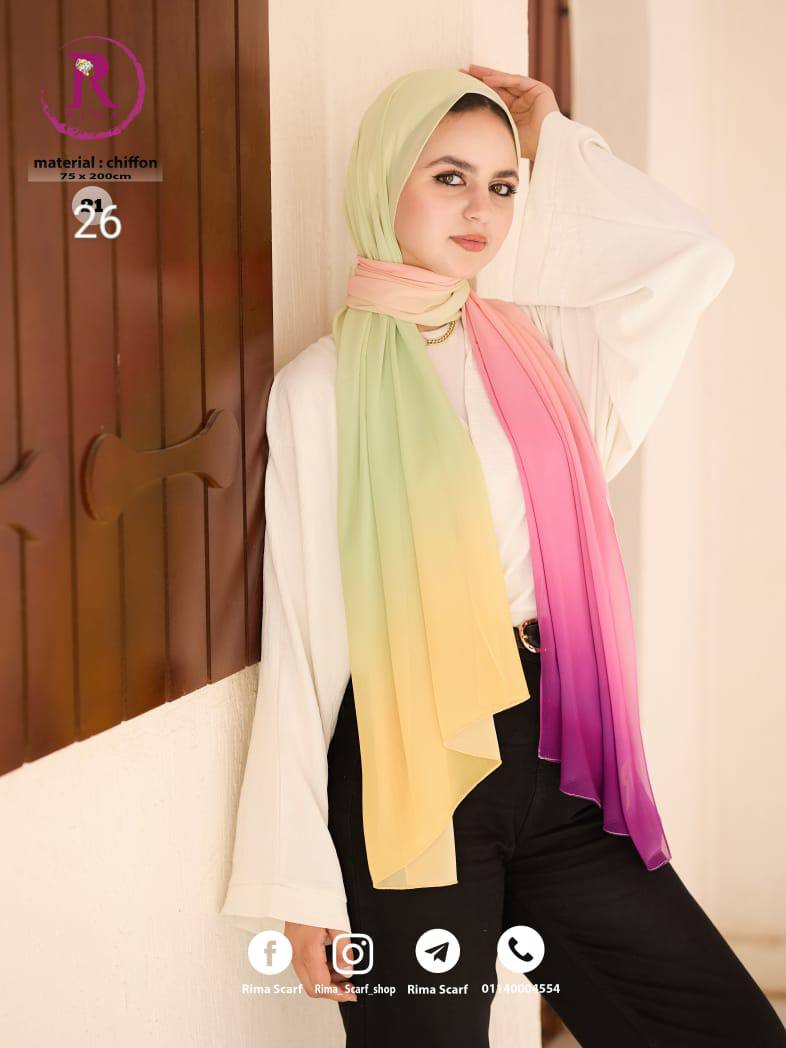 Chiffon Degrade Scarf
