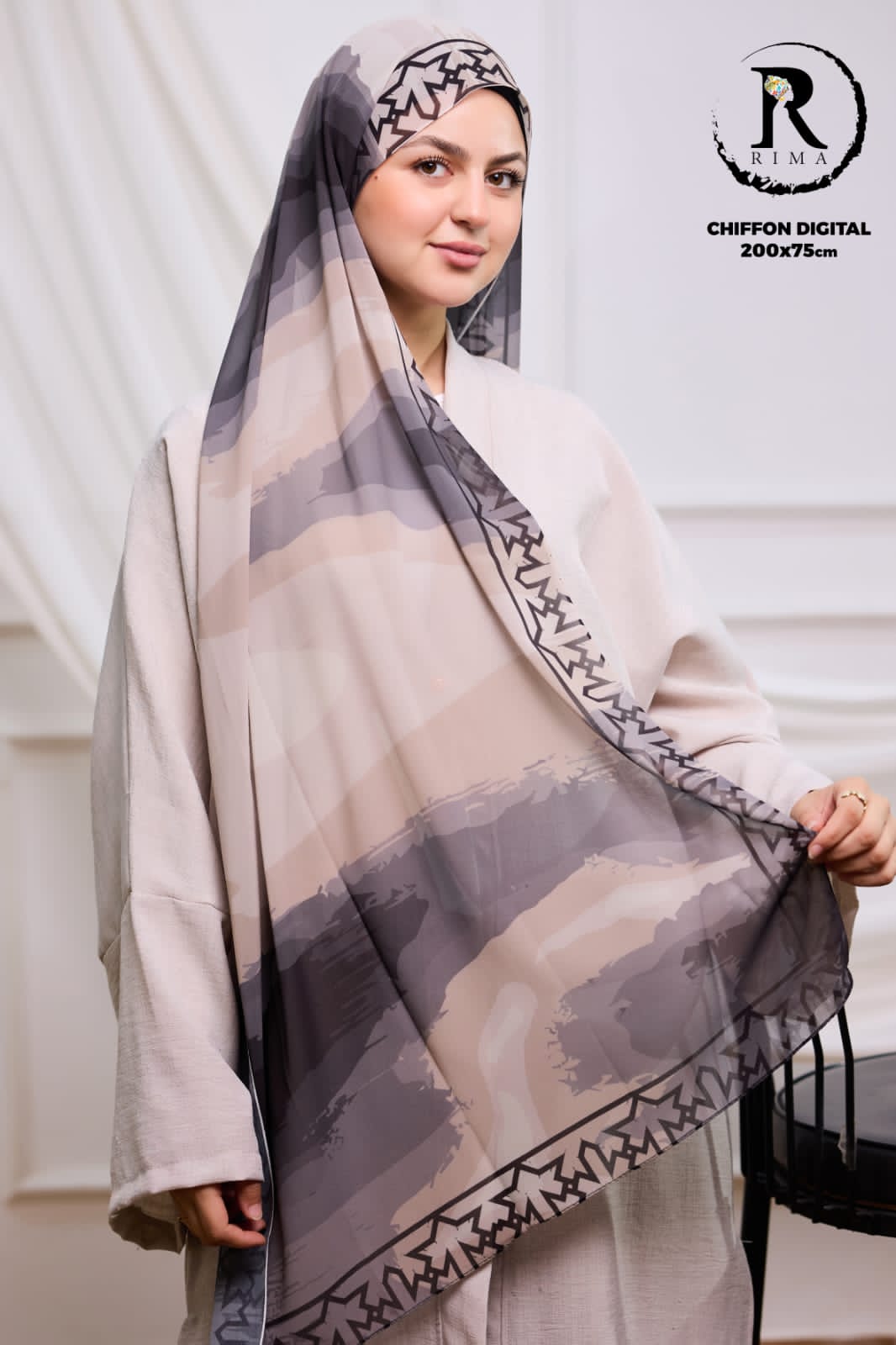 Digital Chiffon Scarf 2 Meters