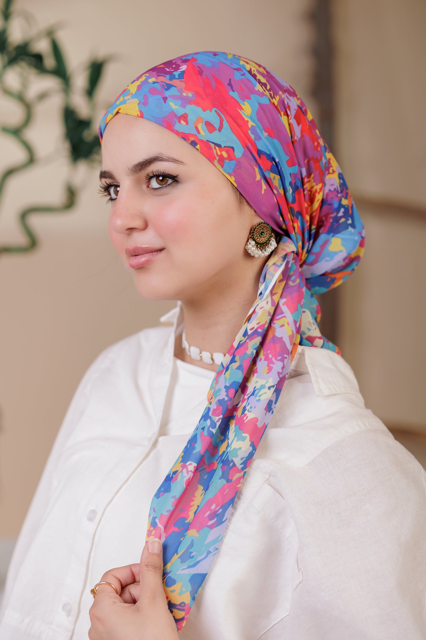 Printed Crepe Chiffon Scarf