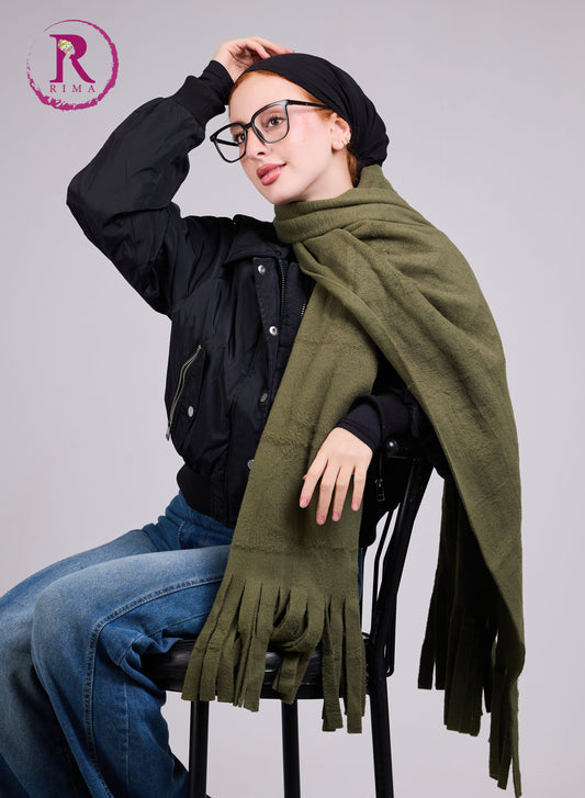 Dark Green Mohair Scarf Shawls