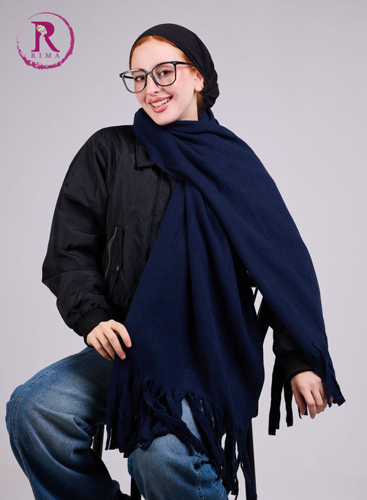 Navy Blue Mohair Scarf Shawls