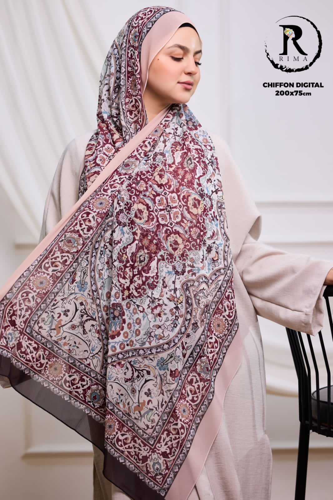Digital Chiffon Scarf 2 Meters