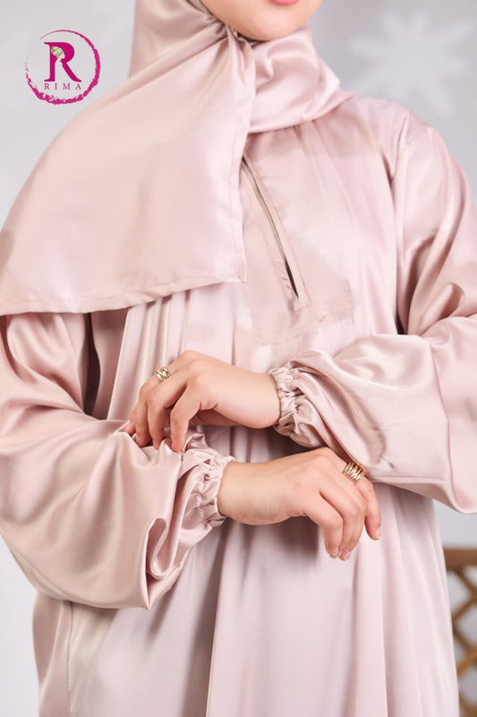 Plain Satin Isdal - Cashmere