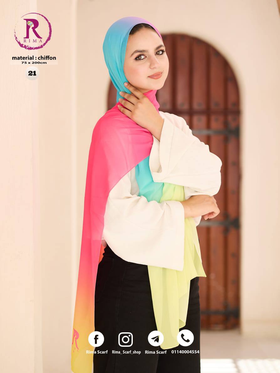 Chiffon Degrade Scarf