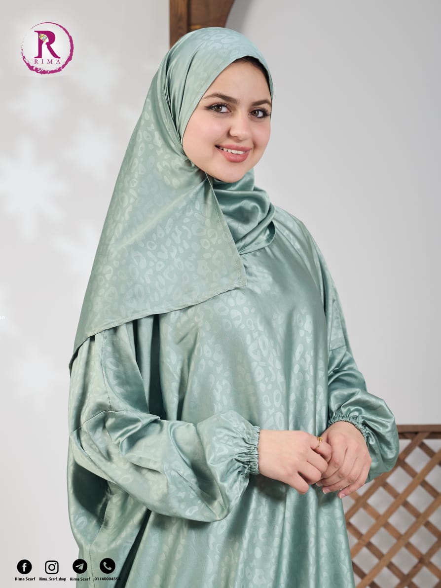 Plain Satin Isdal - Light Green