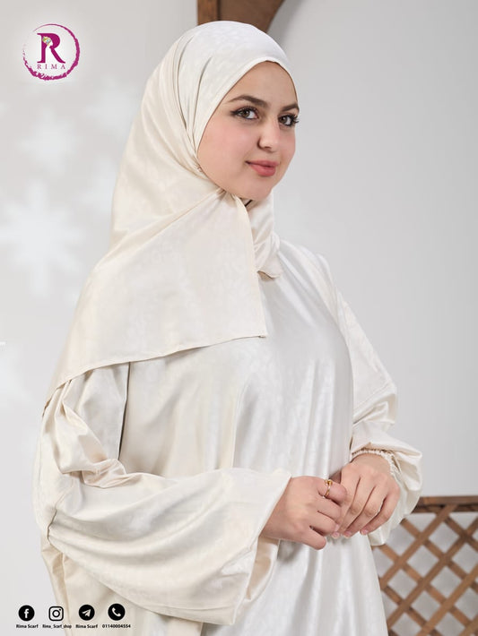 Plain Satin Isdal - Of White