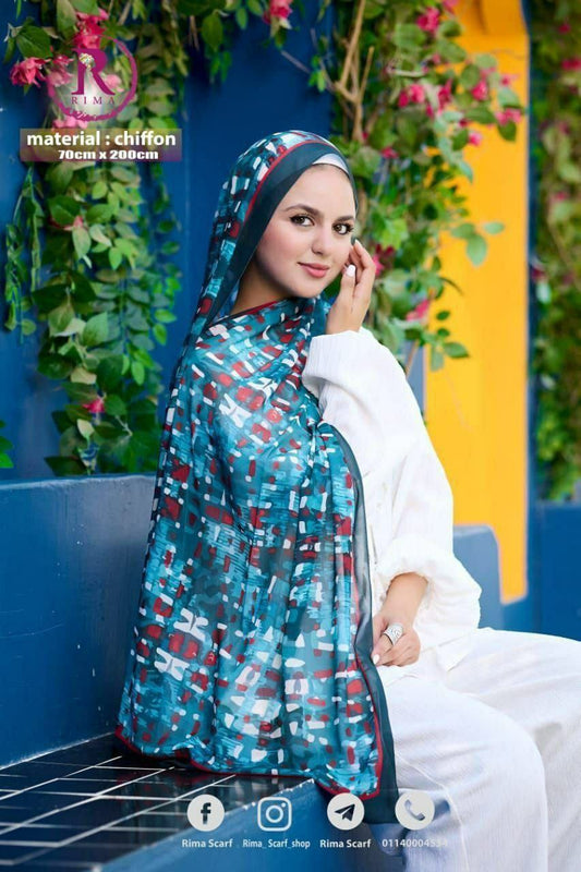 Digital Printed Chiffon Scarf