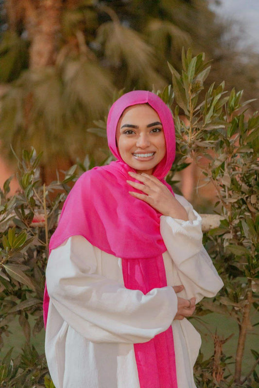 Modal Cotton Scarf - Magenta