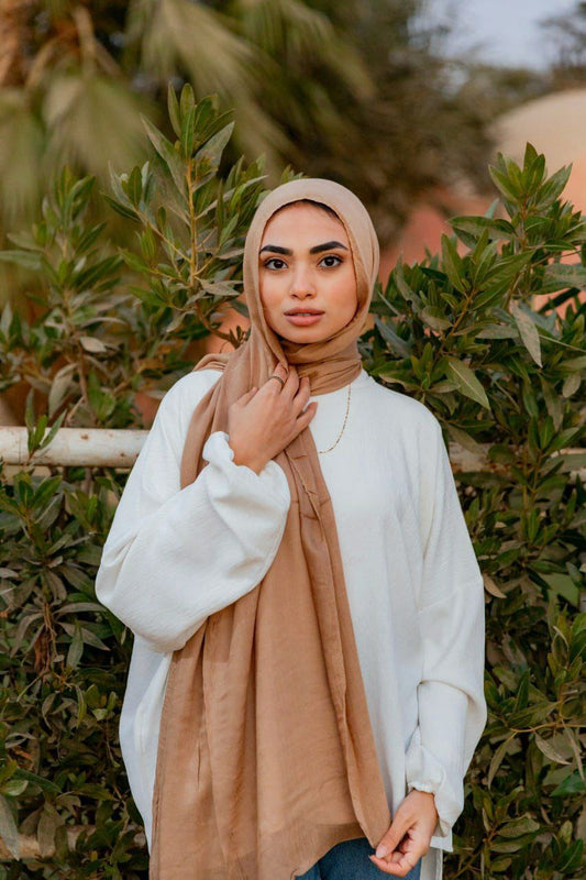 Modal Cotton Scarf - Camel