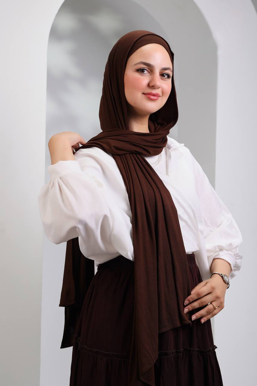 Gel Scarf With Bandana -(Brown)