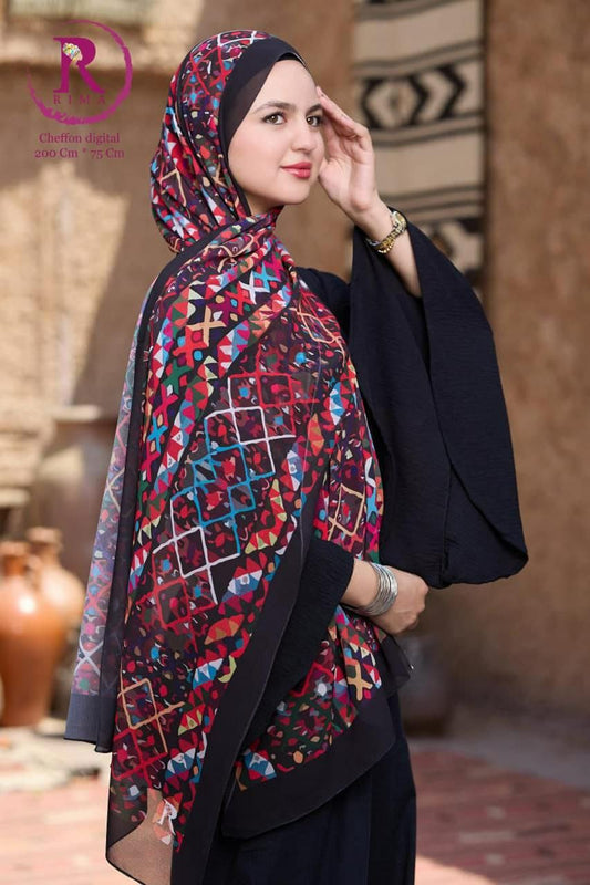 Digital Printed Chiffon Scarf