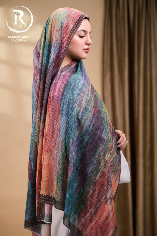 Digital Printed Chiffon Scarf