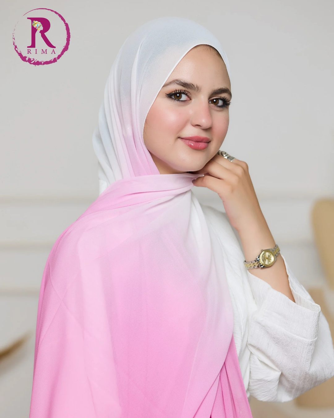 Gradient Chiffon Scarf