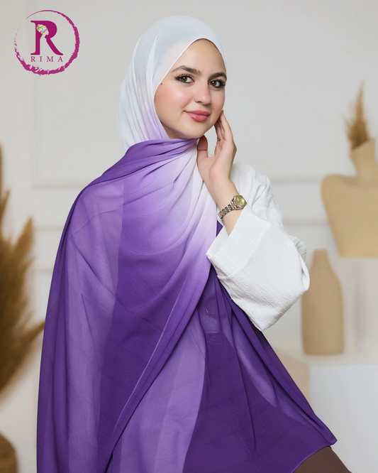 Gradient Chiffon Scarf