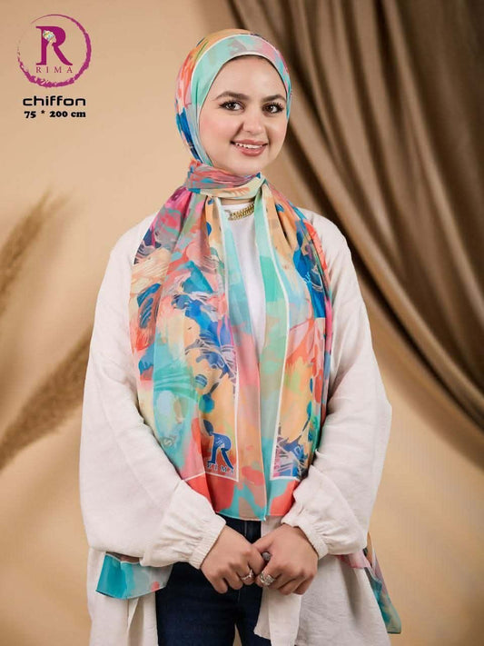 Digital Chiffon Scarf 2 Meters