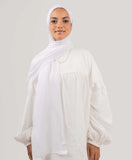 Modal Cotton Scarf - White