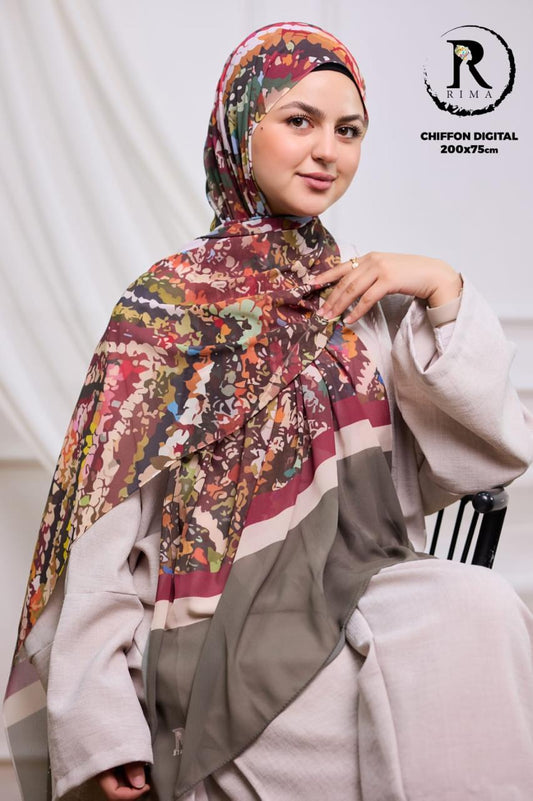 Digital Chiffon Scarf 2 Meters