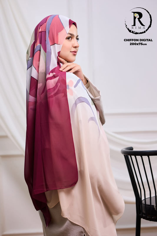 Digital Chiffon Scarf 2 Meters