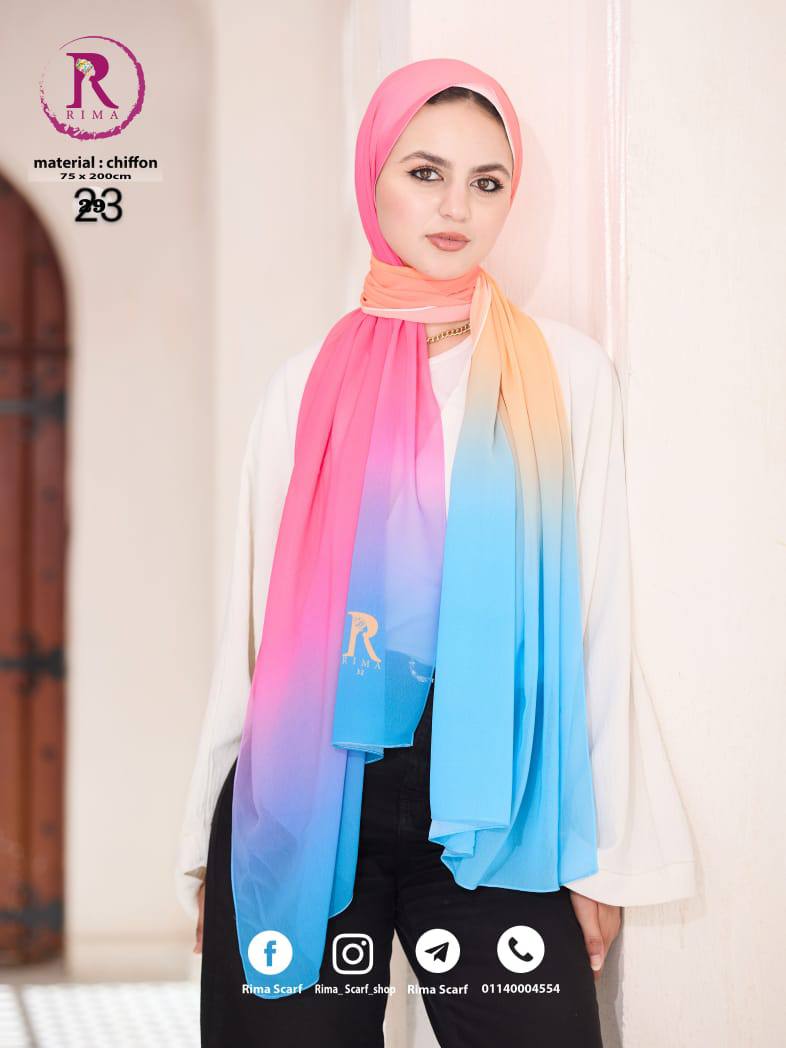 Chiffon Degrade Scarf