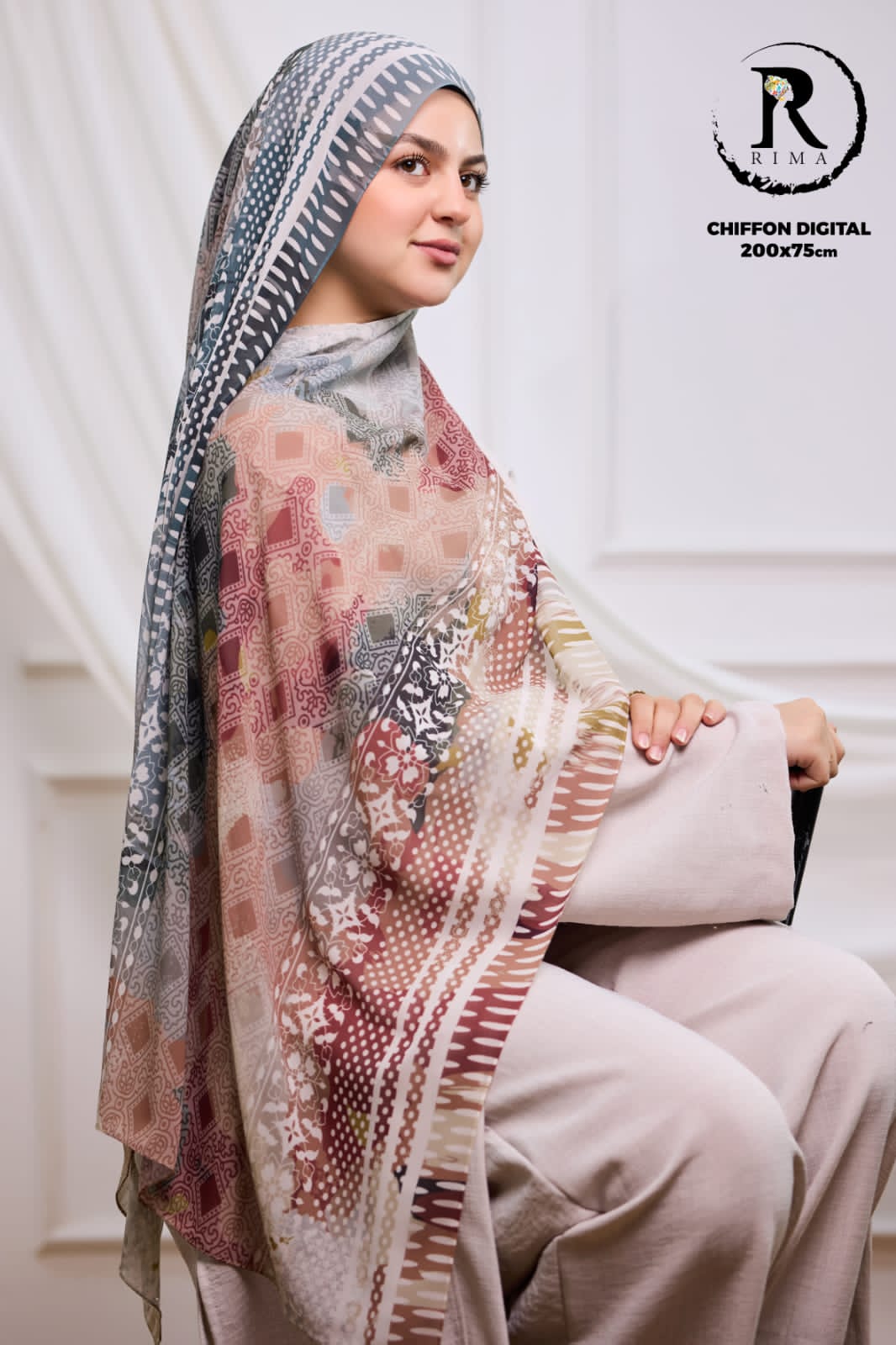 Digital Chiffon Scarf 2 Meters