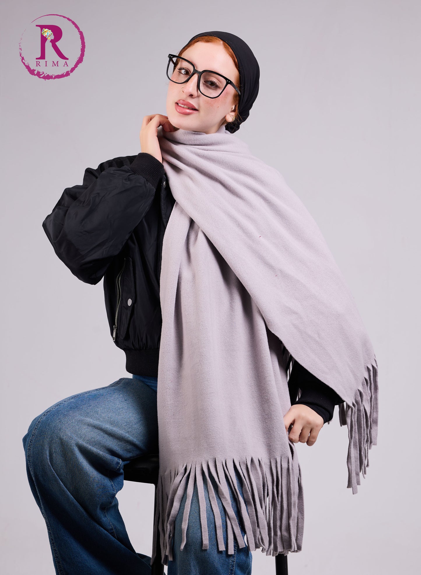 Grey Mohair Scarf Shawls