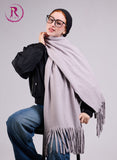 Grey Mohair Scarf Shawls