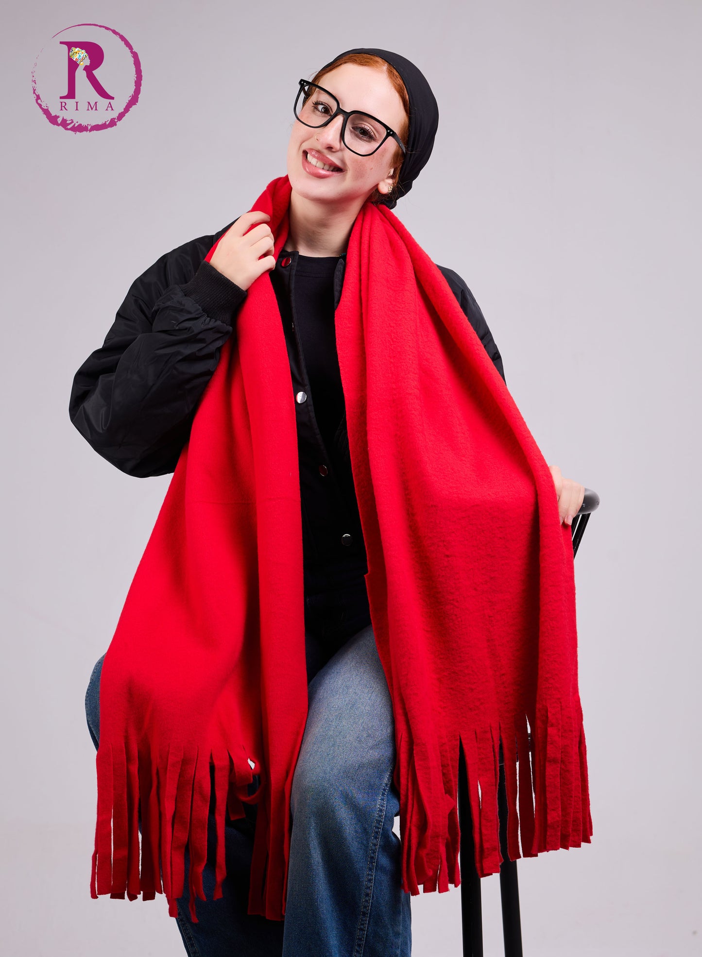 Red Mohair Scarf Shawls