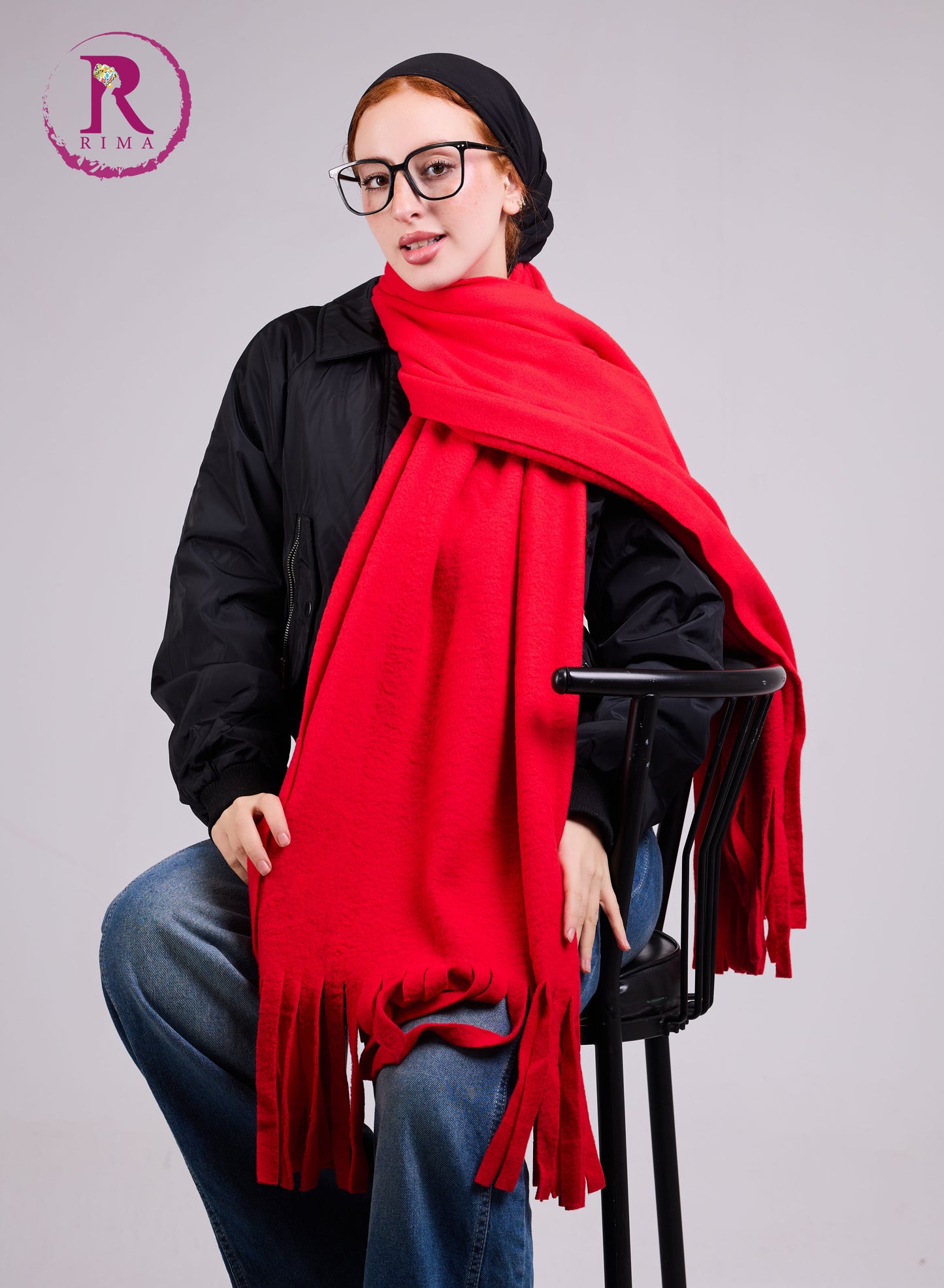 Red Mohair Scarf Shawls