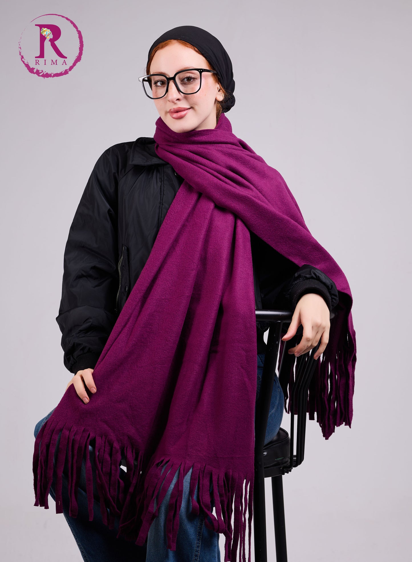 Purple Mohair Scarf Shawls