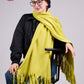 Lime Yellow Mohair Scarf Shawls