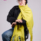 Lime Yellow Mohair Scarf Shawls