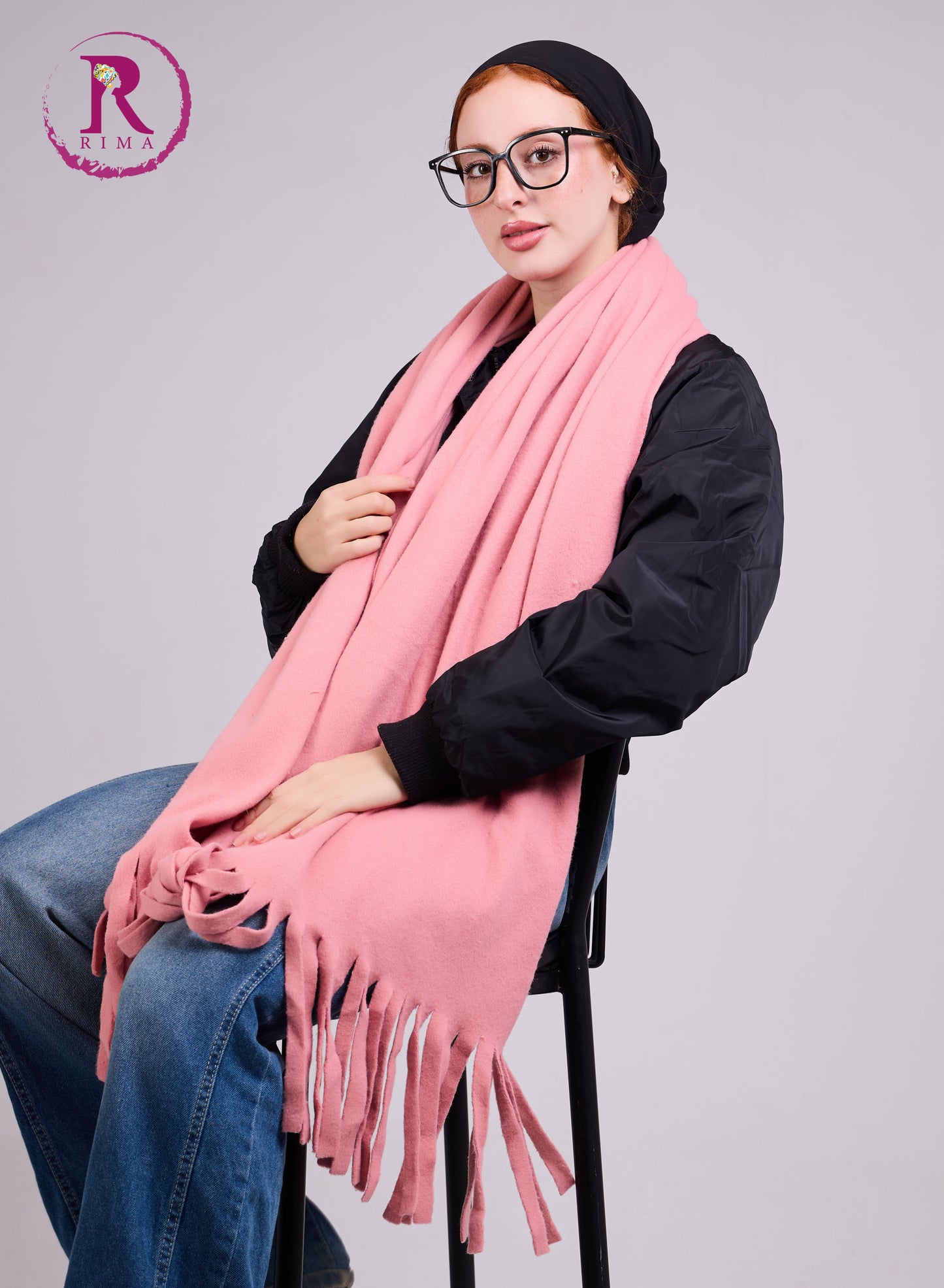 Pink Mohair Scarf Shawls