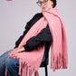 Pink Mohair Scarf Shawls
