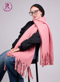 Pink Mohair Scarf Shawls
