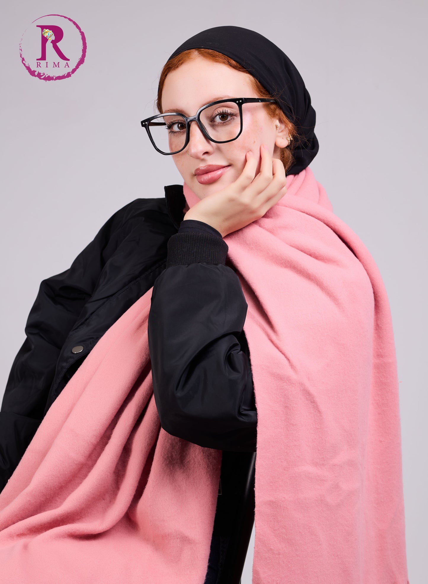Pink Mohair Scarf Shawls