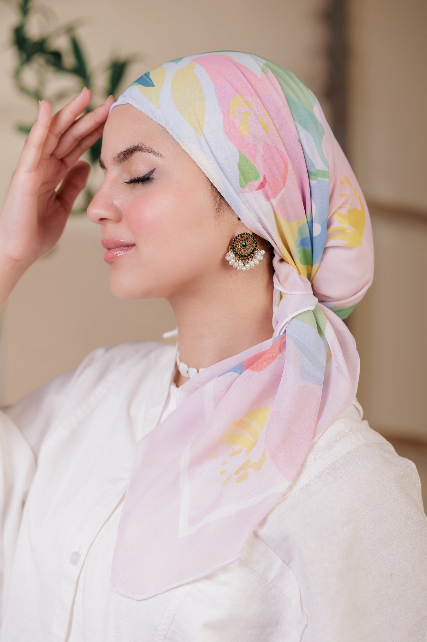 Printed Crepe Chiffon Scarf