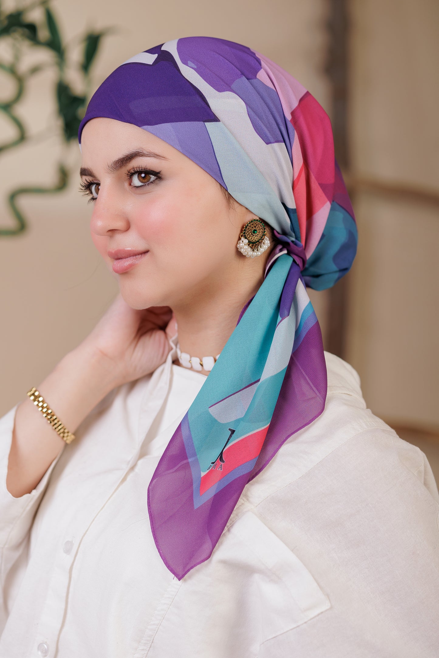 Printed Crepe Chiffon Scarf