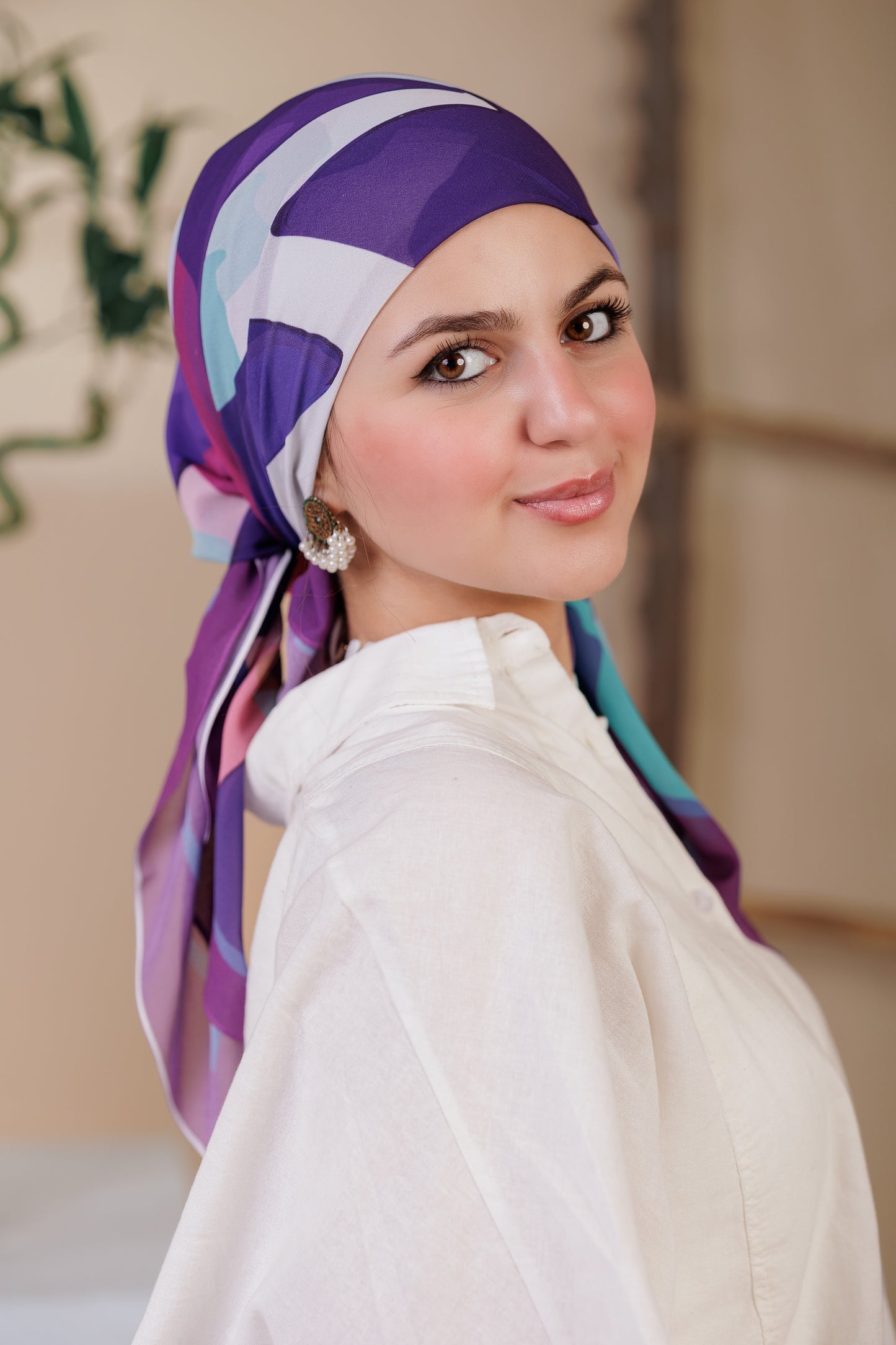 Printed Crepe Chiffon Scarf