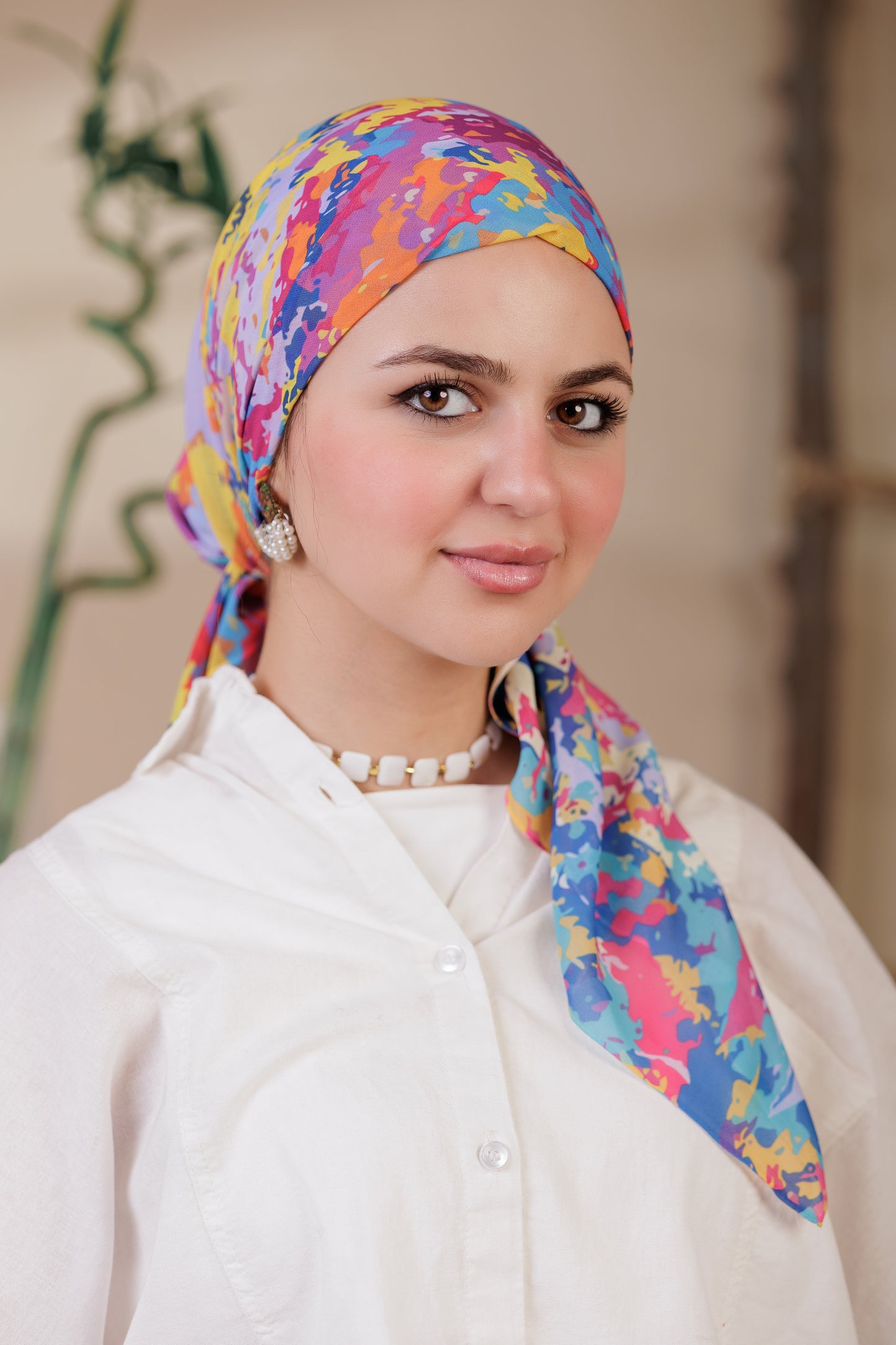 Printed Crepe Chiffon Scarf