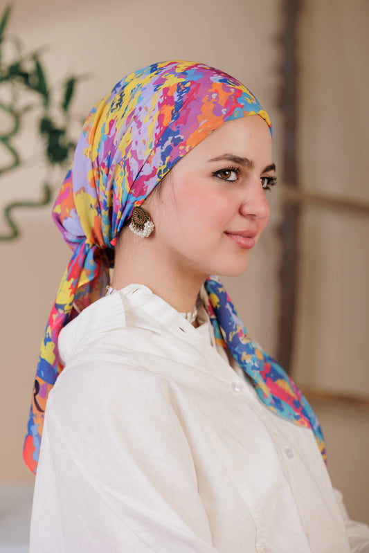 Printed Crepe Chiffon Scarf