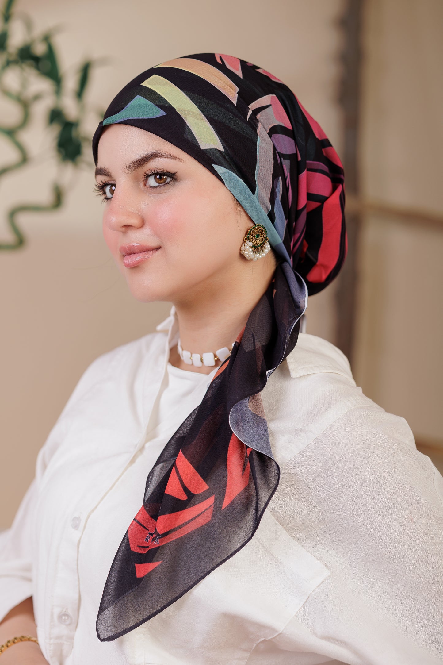 Printed Crepe Chiffon Scarf