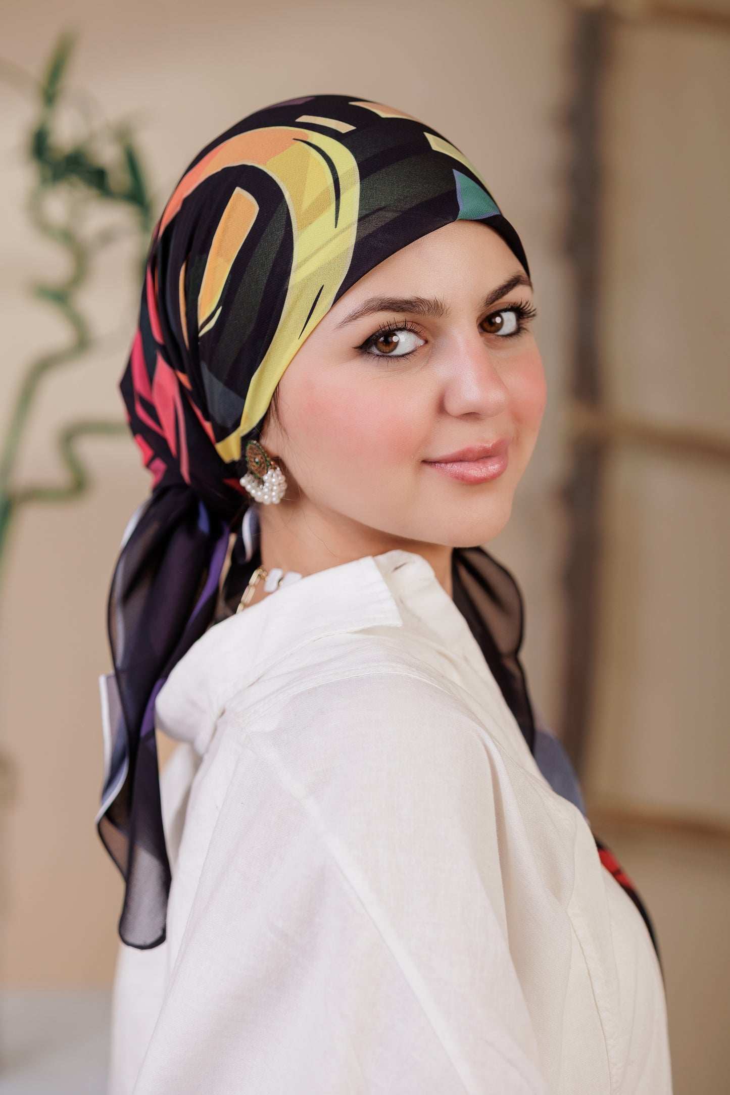 Printed Crepe Chiffon Scarf