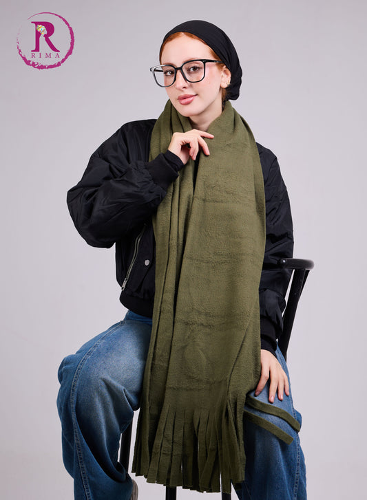 Dark Green Mohair Scarf Shawls