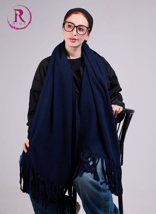 Navy Blue Mohair Scarf Shawls
