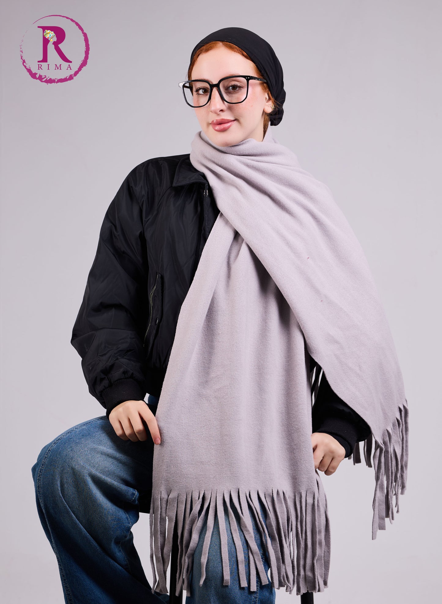 Grey Mohair Scarf Shawls