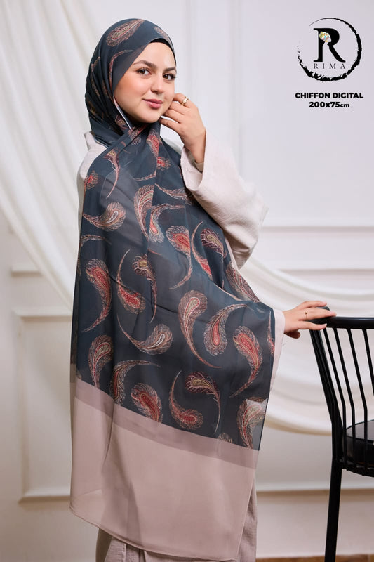 Digital Chiffon Scarf 2 Meters