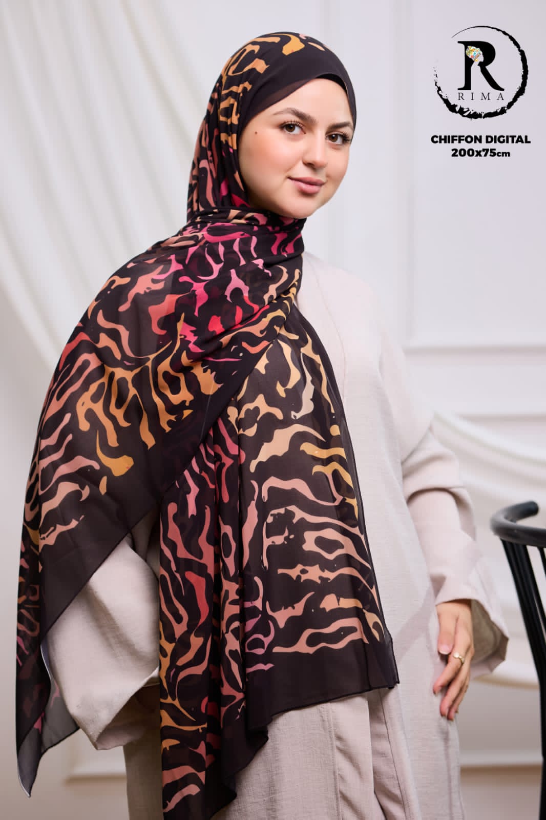Digital Chiffon Scarf 2 Meters